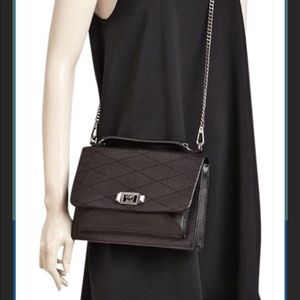 Rebecca Minkoff je taime cross body bag, twist clasp and removable chain strap